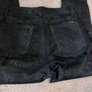 Joe's black jeans snake print
